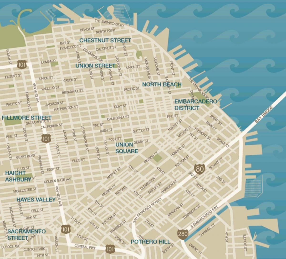 kart av San Francisco union square