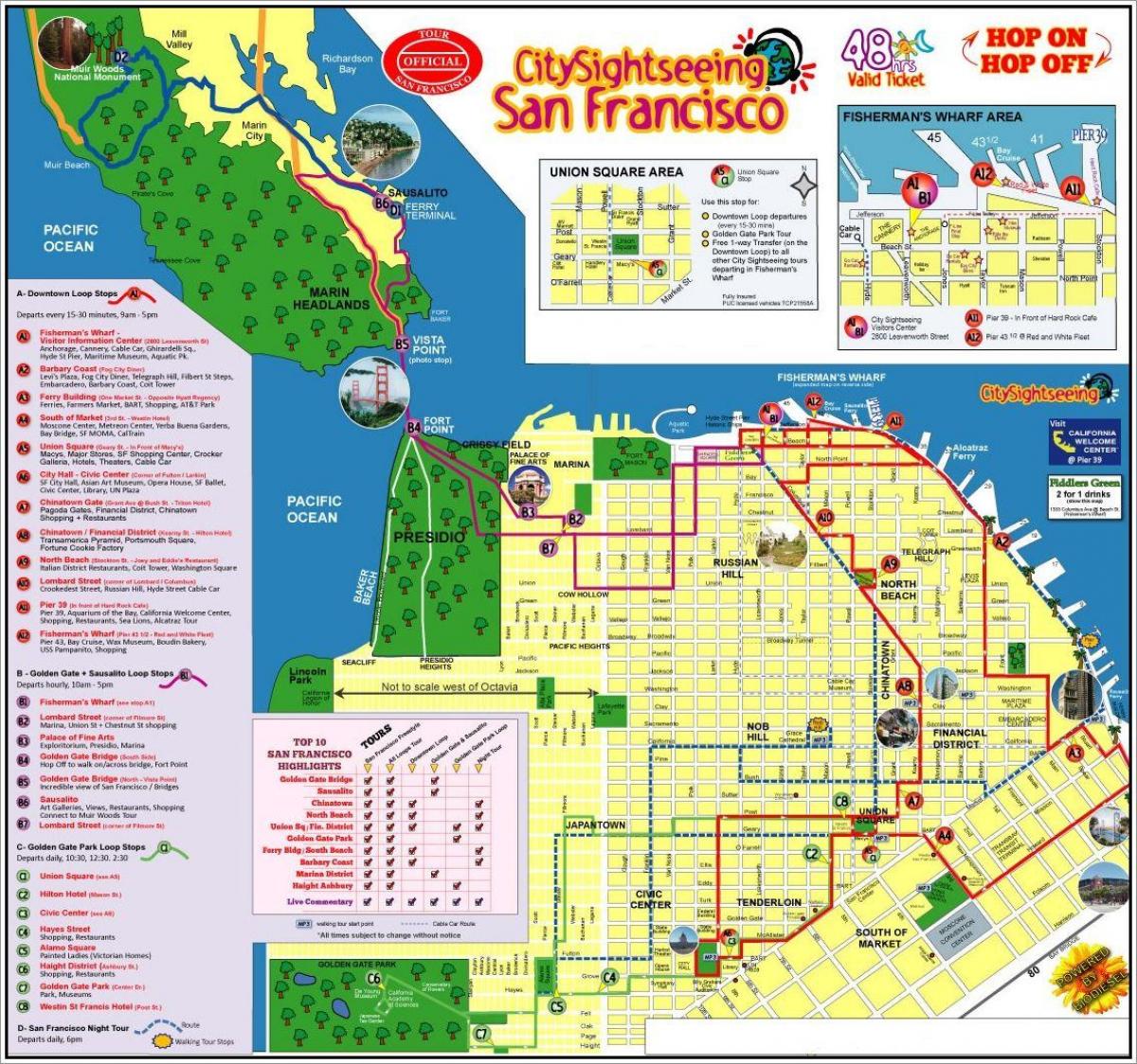 city sightseeing i San Francisco tour kart