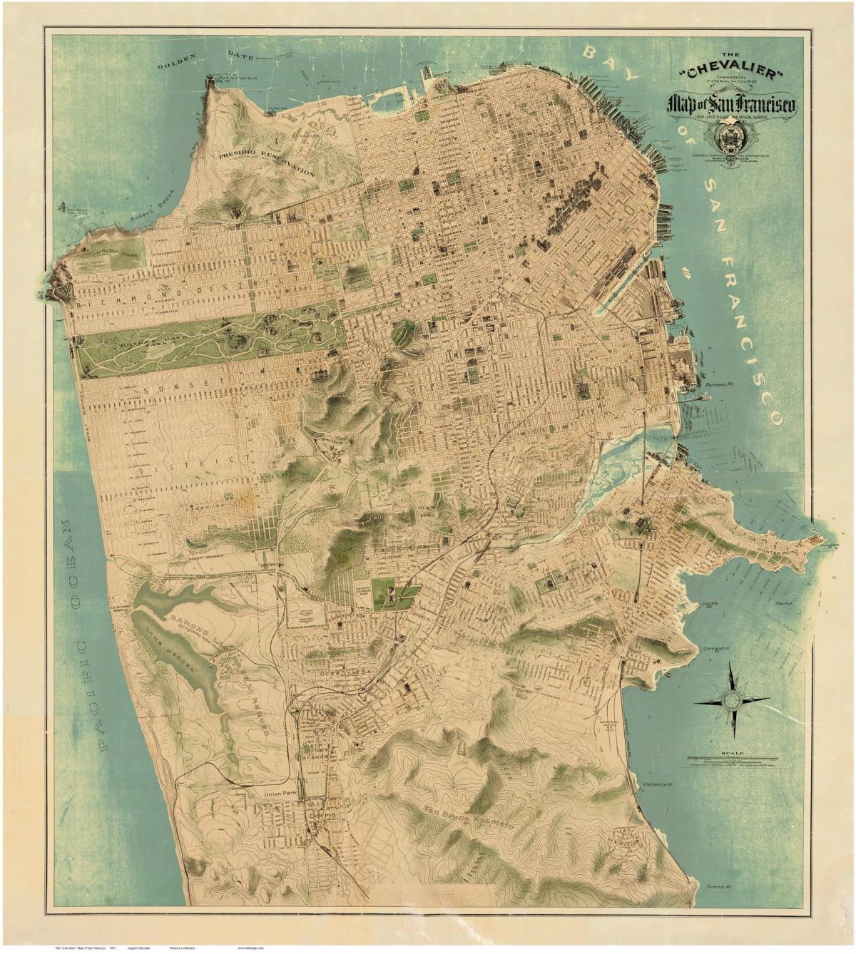 Kart over gamle San Francisco 