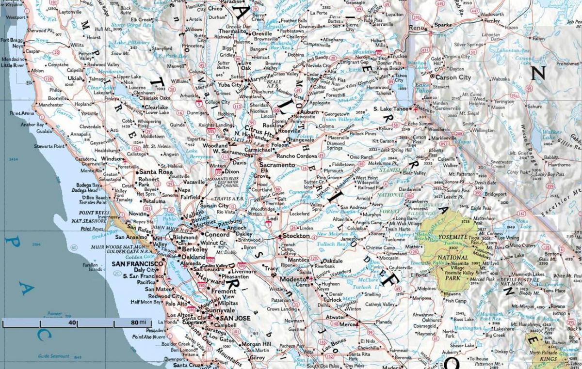 Kart over nord for San Francisco