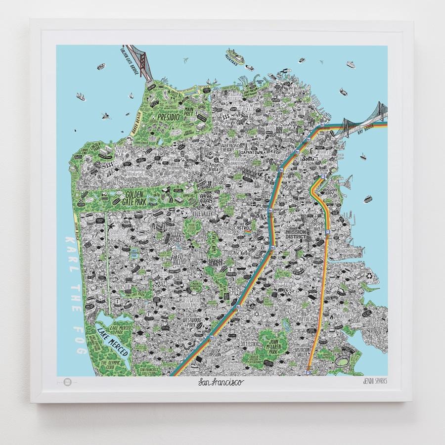 Kart av San Francisco art