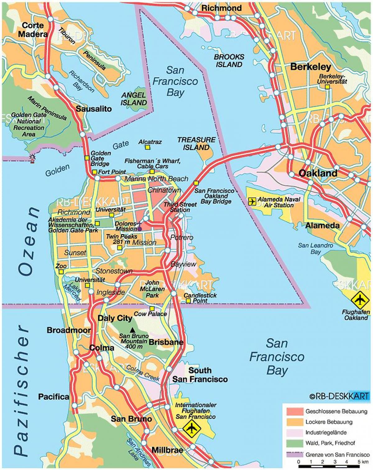 Kart av San Francisco fylke