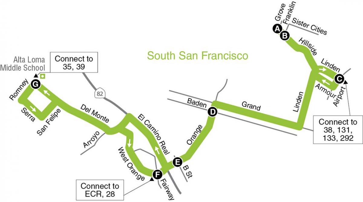 Kart av San Francisco grunnskoler