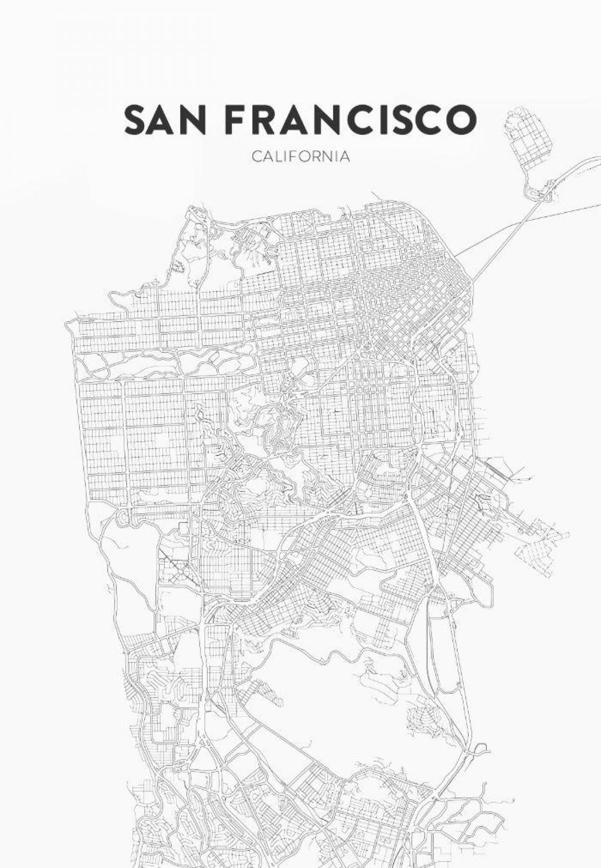 skrive ut kart over San Francisco