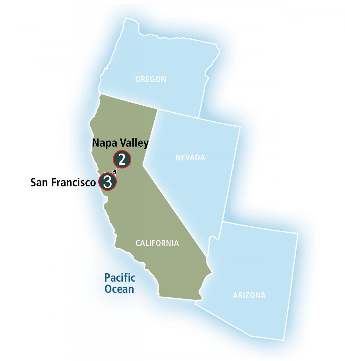 Kart av San Francisco, va