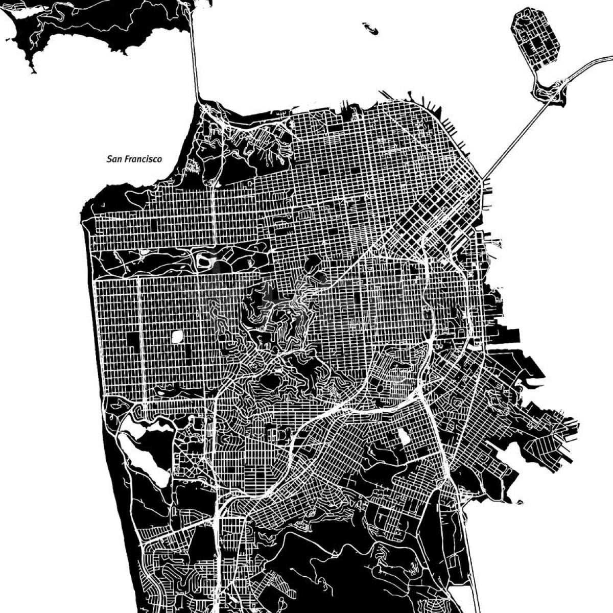 Kart av San Francisco vektor