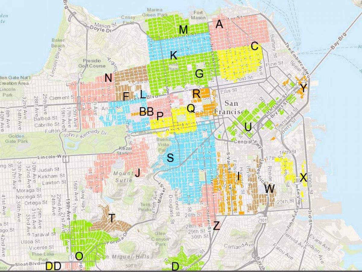 Kart av SF bolig parkering