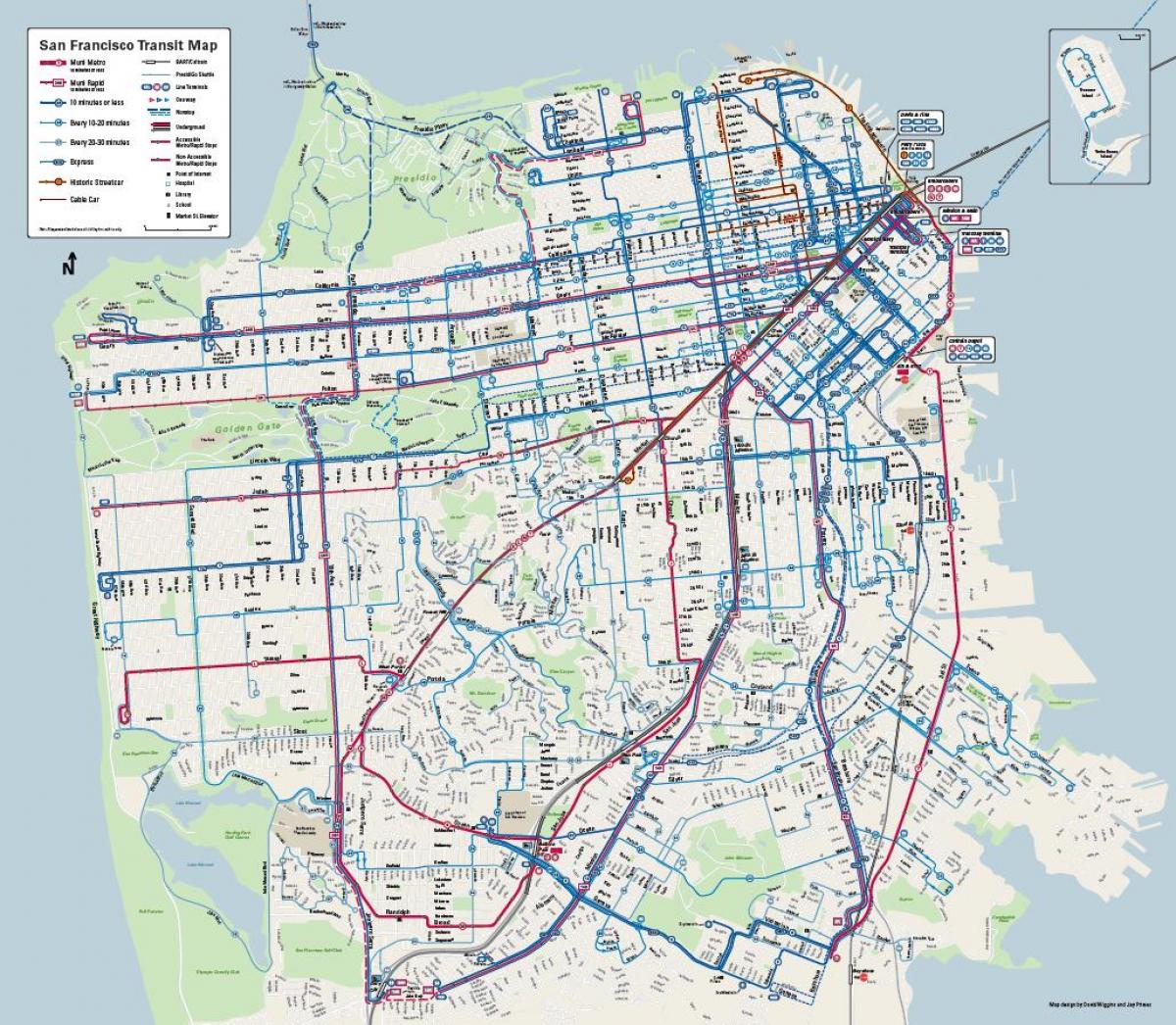 San Francisco buss-system kart