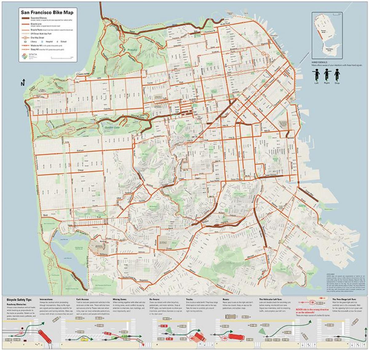 San Francisco sykkel kart