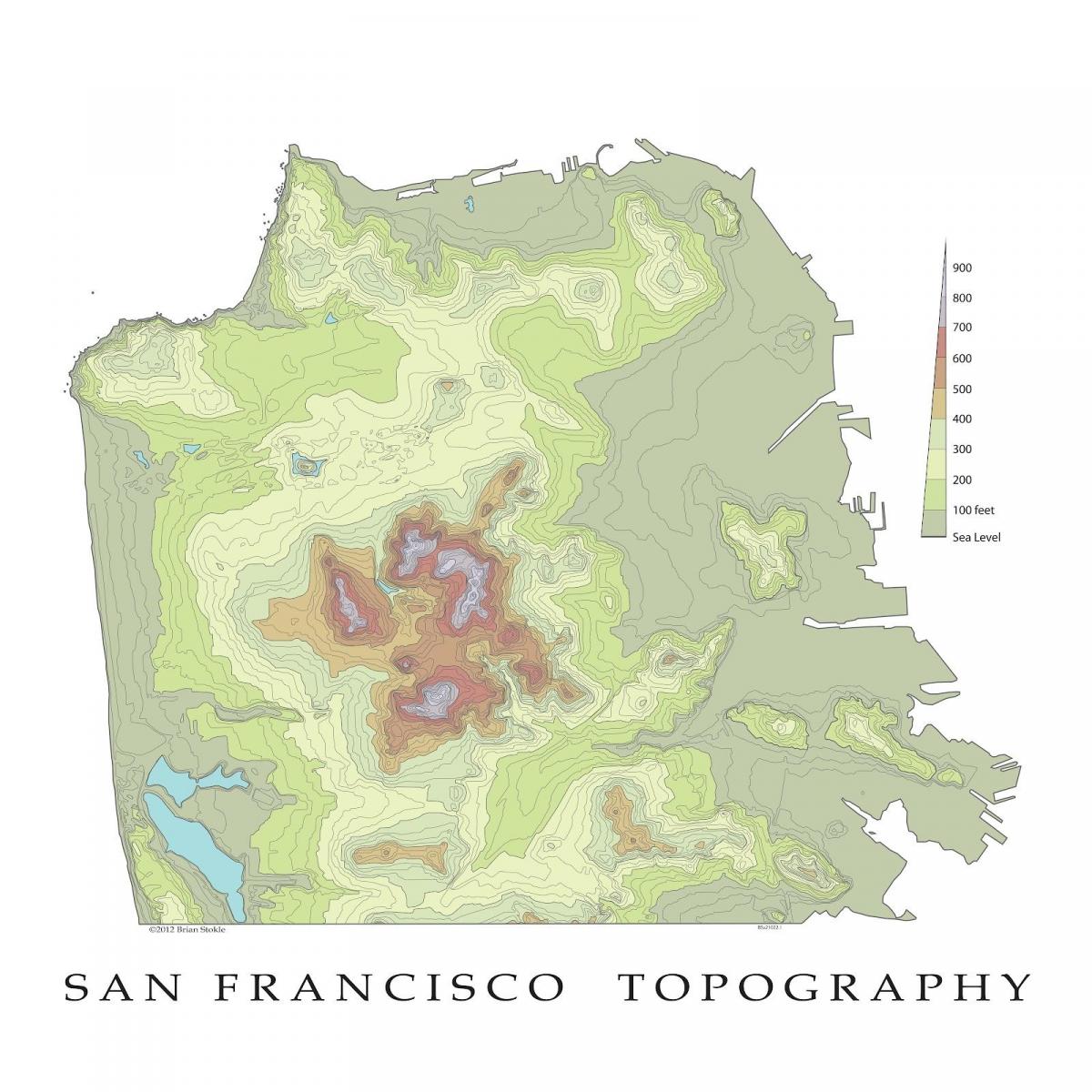 San Francisco topografisk kart