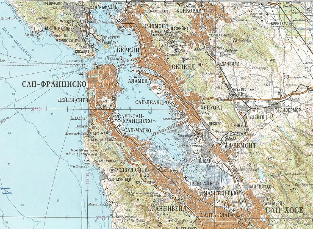 Kart av sovjetiske San Francisco