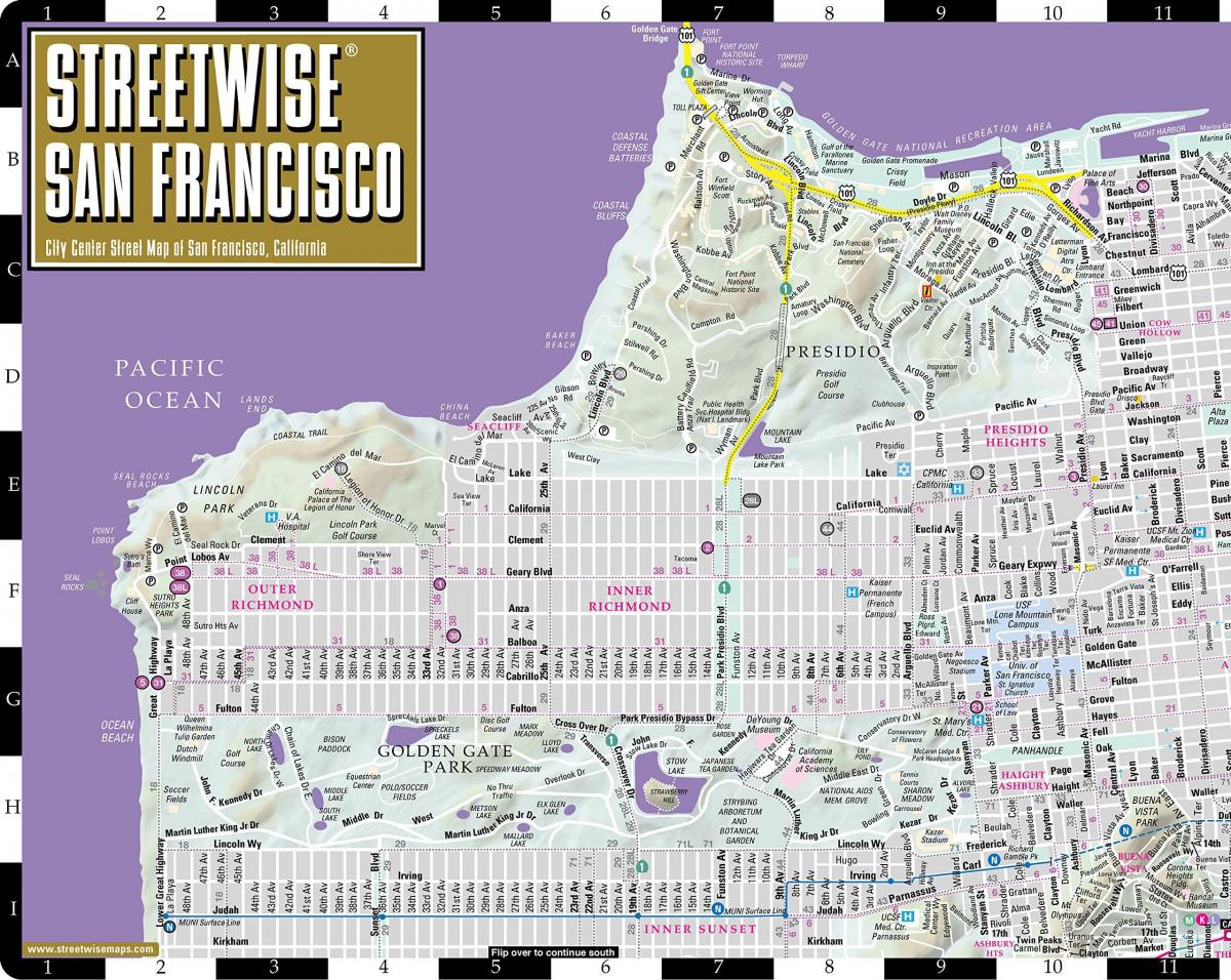 Kart av våkenhet San Francisco