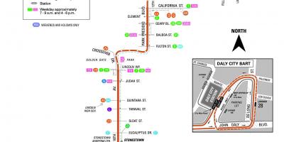 San Francisco buss rute 28 kart