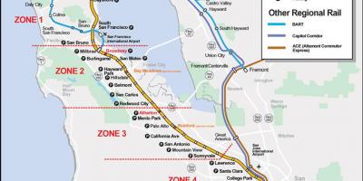 Caltrain rute kart