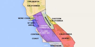 Kart over nord-california San Francisco