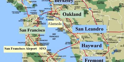 Kart av San Francisco, california