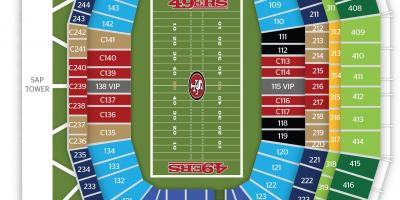 Kart av San Francisco 49ers stadion