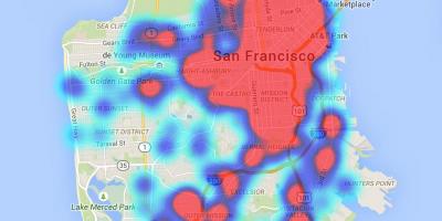 Kart av San Francisco avføring