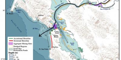 Kart over San Francisco bay dybde