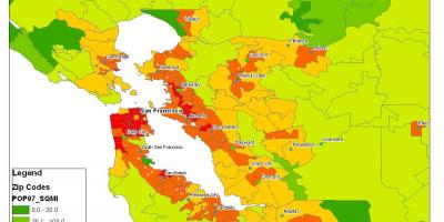 Kart av San Francisco befolkning