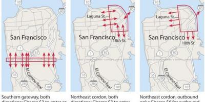 Kart av San Francisco bompenger