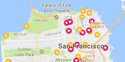 Kart av San Francisco financial district