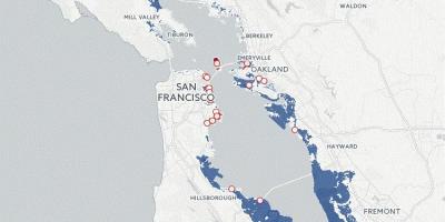 Kart av San Francisco flom