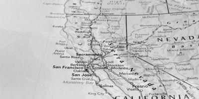 Svart og hvit kartet av San Francisco