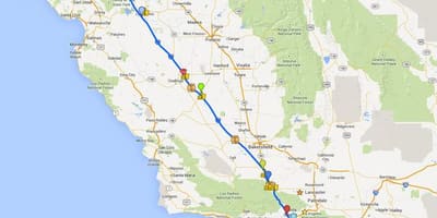 Kart av San Francisco kjøre tour
