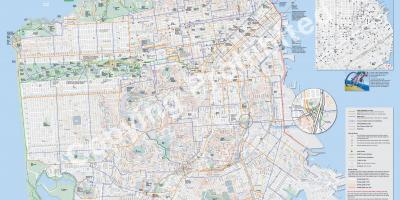 Kart av San Francisco sykkel