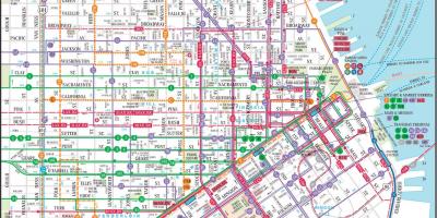 San Francisco offentlig transport kart