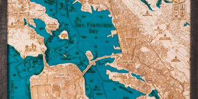 Kart av San Francisco tre