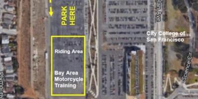 Kart av SF motorsykkel parkering