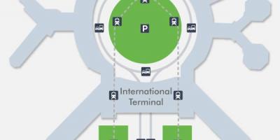 Kart av SFO airport terminal 1