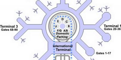 Kart av SFO-terminal g