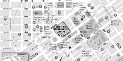 Kart av westfield San Francisco